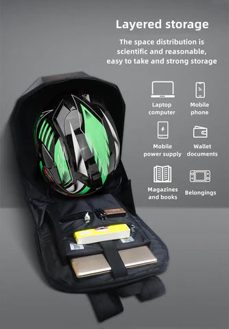 LED Motorbike Backpack