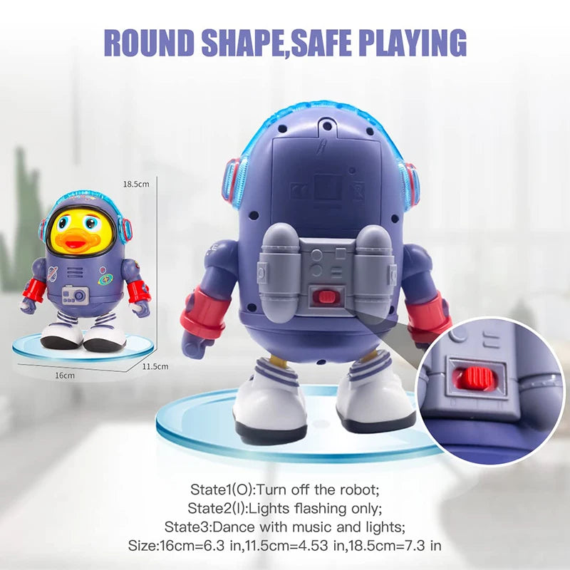 Baby Duck Toy Musical Interactive Toy Electric with Lights and Sounds Dancing Robot