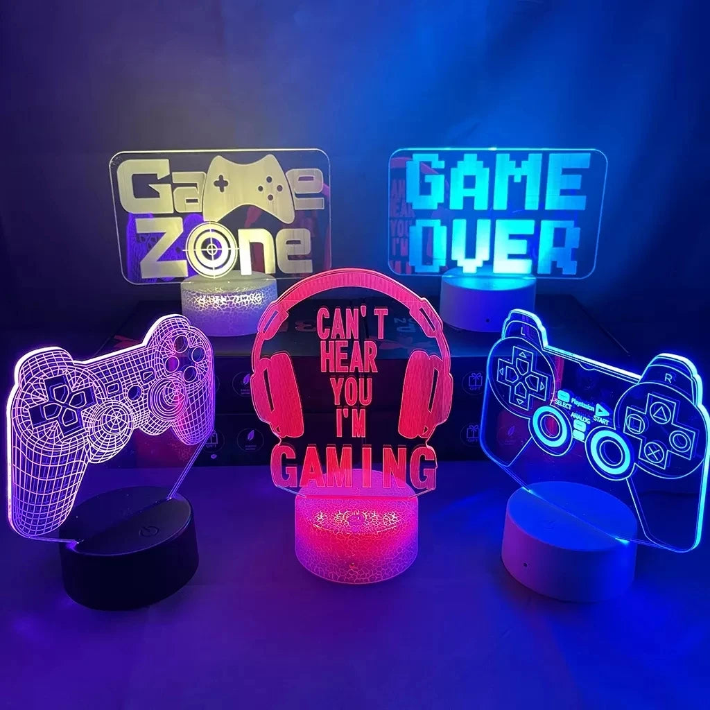 3D LED Gaming RGB Lamps