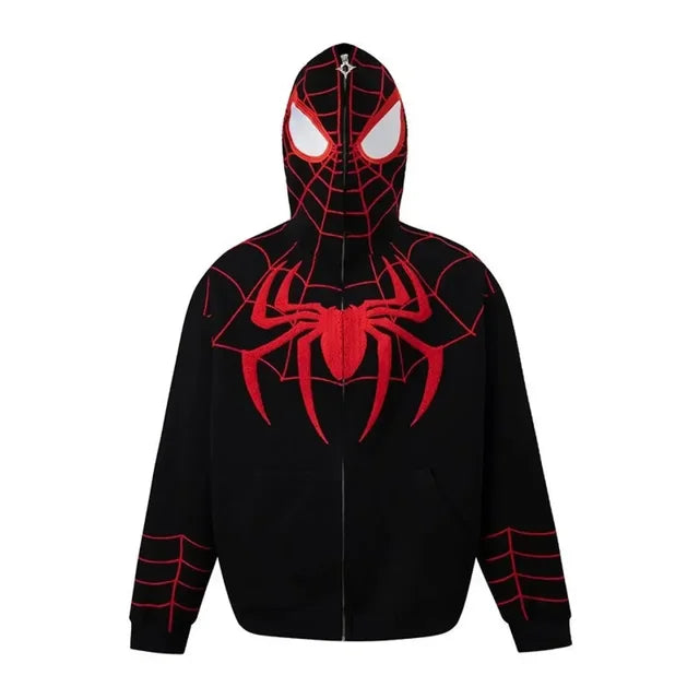 SpiderMen Gothic Dark Hoody Zipper Hoodie Full Pullover